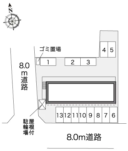 ★手数料０円★福井市二の宮１丁目　月極駐車場（LP）